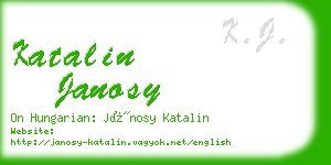 katalin janosy business card